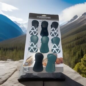 Brand New Farberware Classic Wide Food‎ Preserver Bag Clips Set Of 8 Magnets